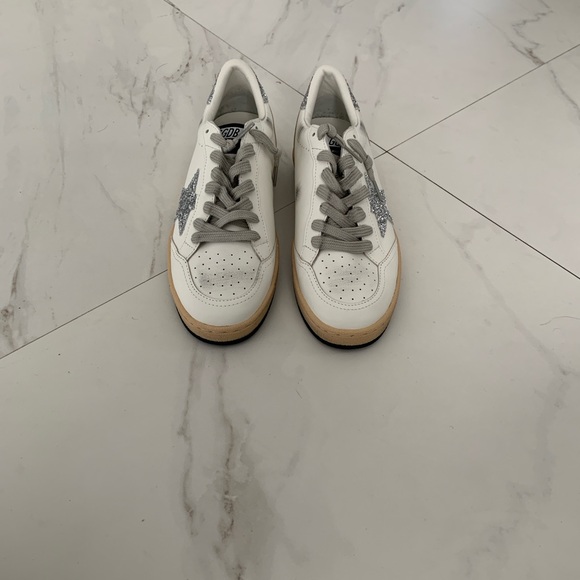Golden Goose 39 Women’s Ball Star in nappa with white Star and glitter heel tab - Picture 2 of 4